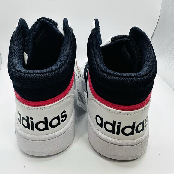 Adidas Hoops 3.0 Mid White Black Womens Size 9 Basketball Sneakers GW5455 - Picture 4 of 8